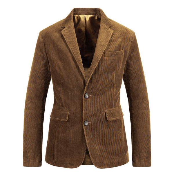 Men's Retro Lapel Corduroy Suit