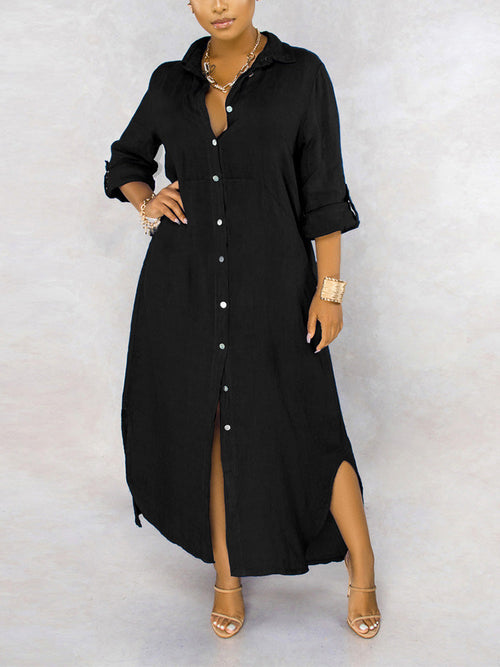 Button Up Casual Dress