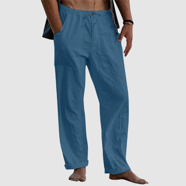 Men's linen beach casual loose-fitting pants