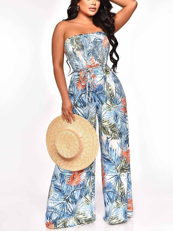 Tube Boho Beach Wide Leg Jumpsuit