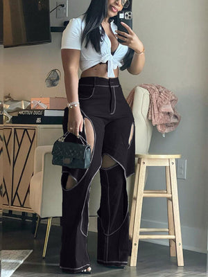 High Waist Cutout Pants