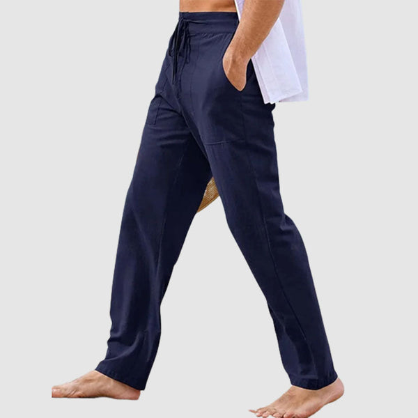 Men's Linen Pants Trousers Summer Pants With Pocket