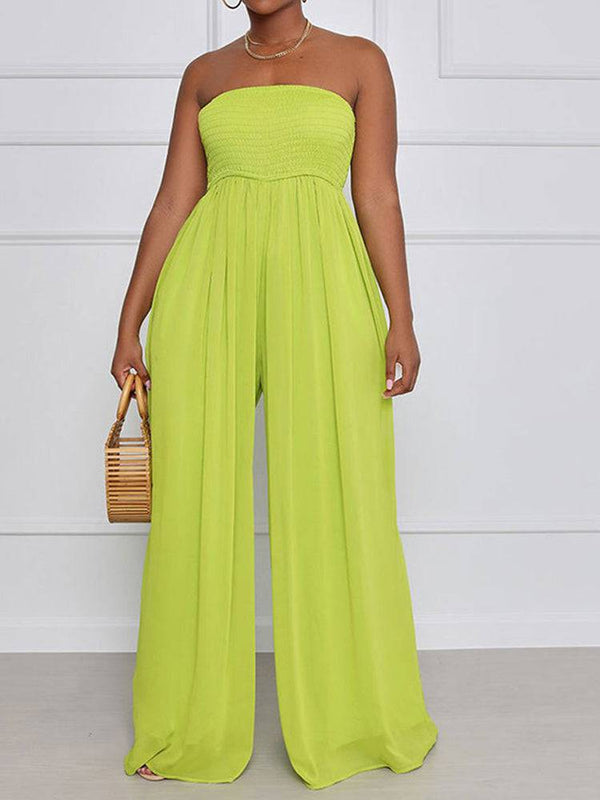 Wide Leg Chiffon Jumpsuit