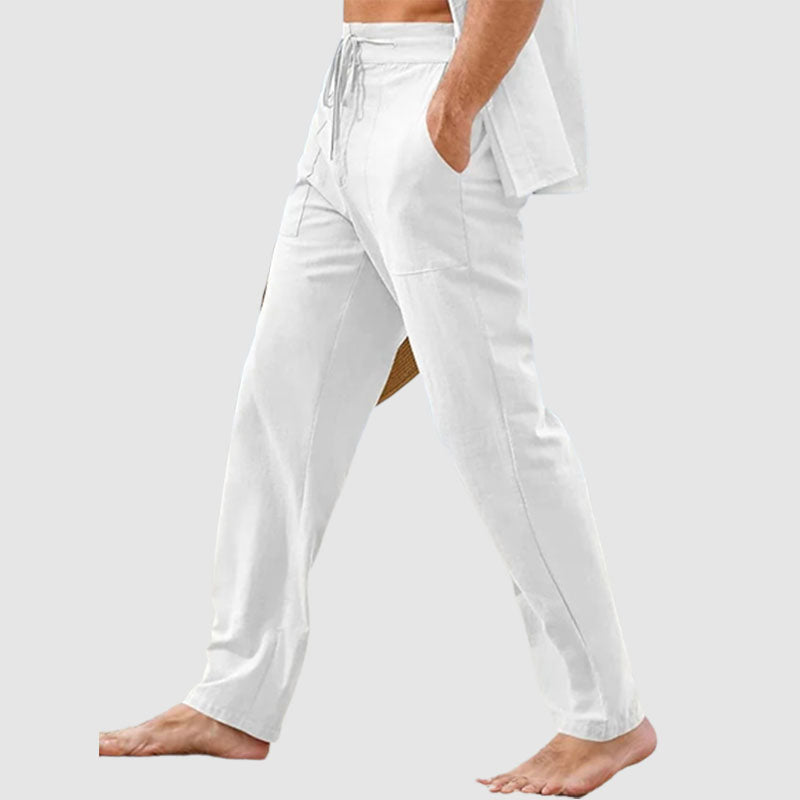 Men's Linen Pants Trousers Summer Pants With Pocket