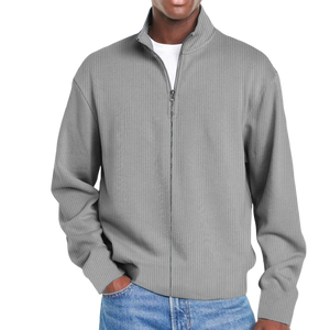 Men's Basic Versatile Zipper Sweatshirt