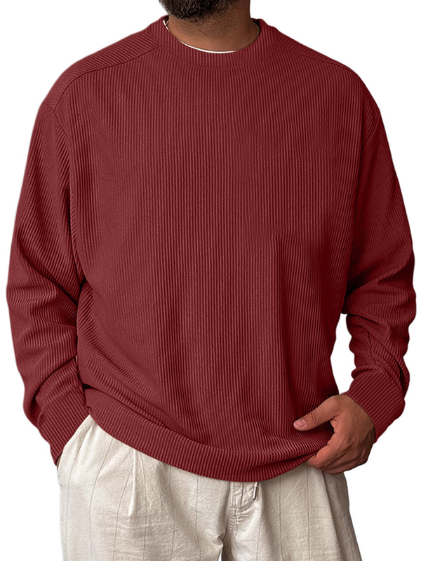 Men's Retro Half-zip Stand Collar Casual Sweatshirt