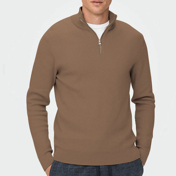 Men's Casual Long Sleeve Half Zip Sweater