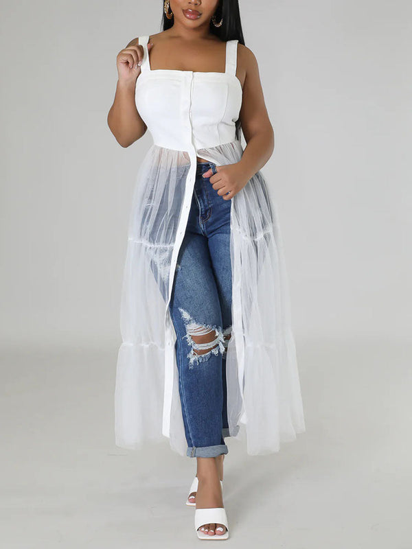 Tulle Tunic Top