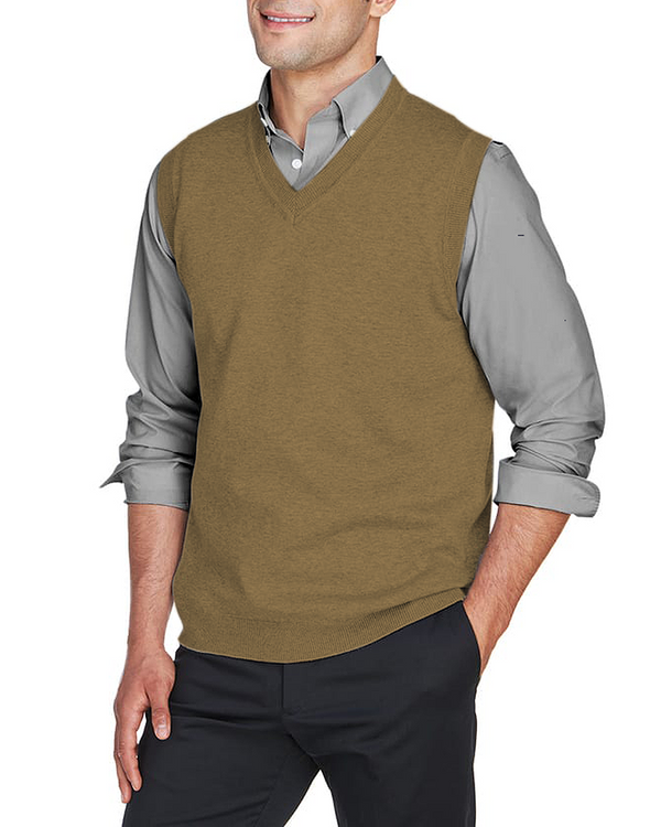 Gentleman's V-Neck Cashmere Peplum Vest