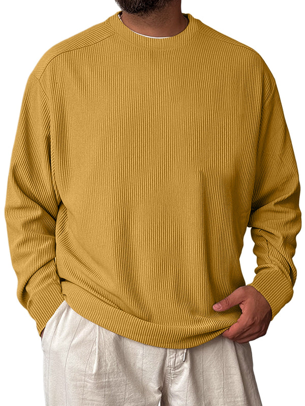 Men's Retro Half-zip Stand Collar Casual Sweatshirt