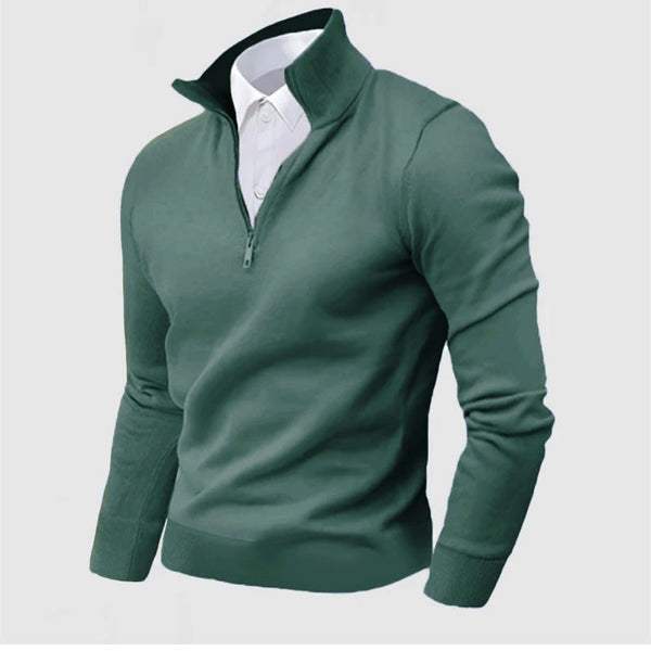 Gentleman's Business Three-Quarter Zip Sweater