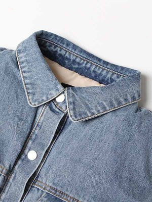 Denim Puff Vest Jacket