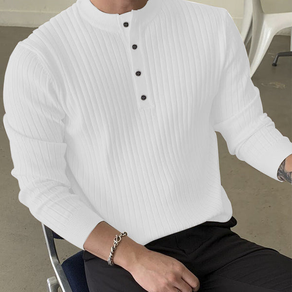 Striped Round Neck Collar Shirt