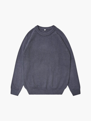 Gentleman's Basic Crew Neck Vertical Stripe Sweater