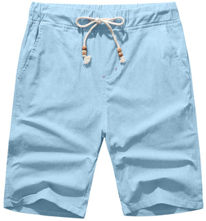 Men's Drawstring Linen Beach Shorts