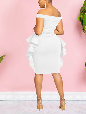 Off Shoulder Ruffle Dresses