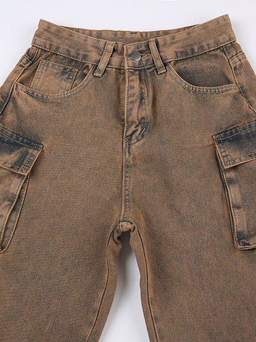 Vintage Cargo Pockets Jeans