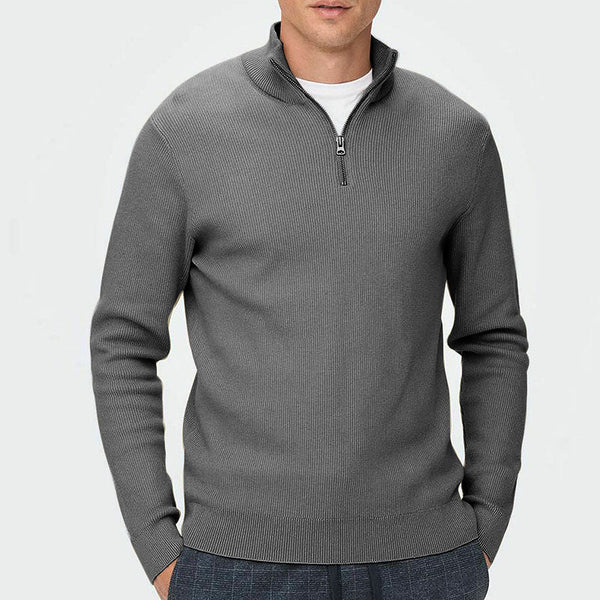 Men's Casual Long Sleeve Half Zip Sweater