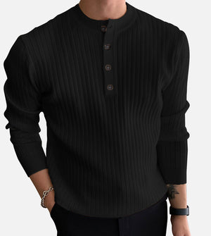 Striped Round Neck Collar Shirt