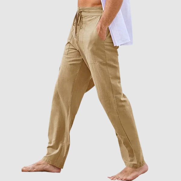 Men's Linen Pants Trousers Summer Pants With Pocket