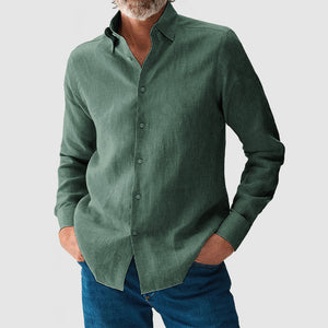 Men's Casual Daily Premium Cotton Linen Shirt