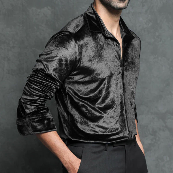 Men's Casual Premium Velvet Shirt