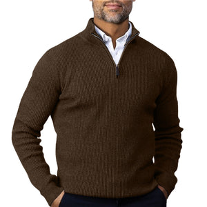 Men's Zipper Sweater Cashmere Business Casual