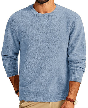 Men's Plush Round Neck Long Sleeve Sweatshirt