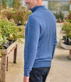 Gentleman's Versatile Cashmere Zip-Neck Sweater