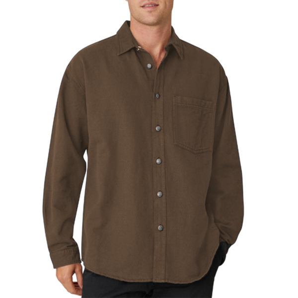 Men's Cotton Casual Long Sleeve Shirt