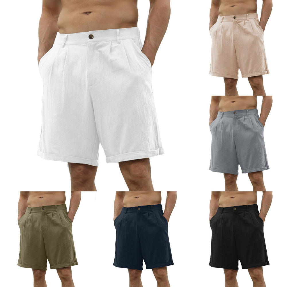 Men's Shorts Linen Shorts Summer Shorts Beach Shorts Pocket Plain Comfort Breathable Outdoor