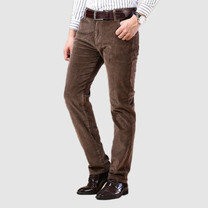 Men's Casual Corduroy Elastic Long Pants