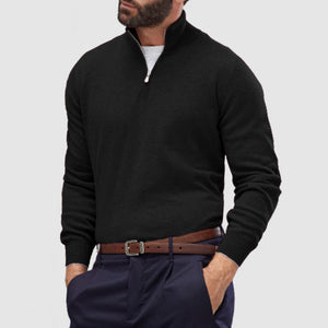 Men's Casual Zip Cashmere Basic Sweater