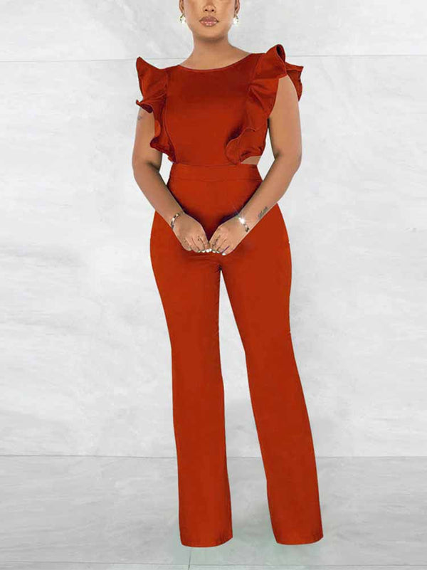 Ruffle Detail Jumpsuit