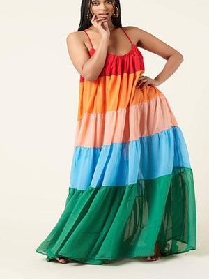 Rainbow Bella Maxi Dress