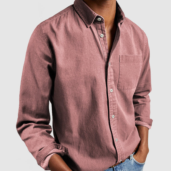 Gentleman's Casual Cotton Basic Shirt