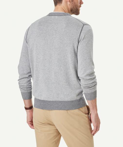 Men's Two Color Crew Neck Knit Shirt