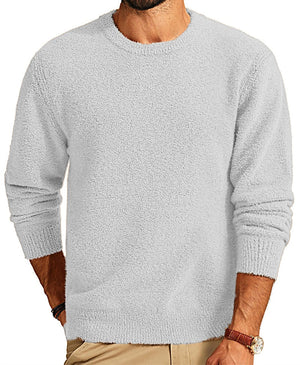 Men's Plush Round Neck Long Sleeve Sweatshirt