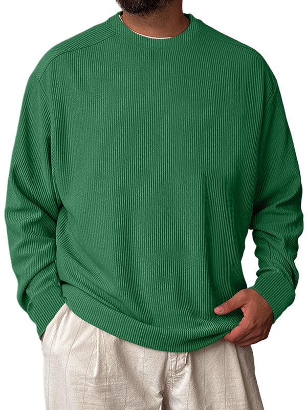 Men's Retro Half-zip Stand Collar Casual Sweatshirt