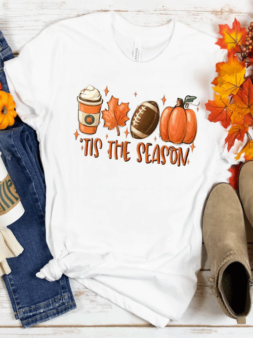 Halloween Pumpkin Letter Tee