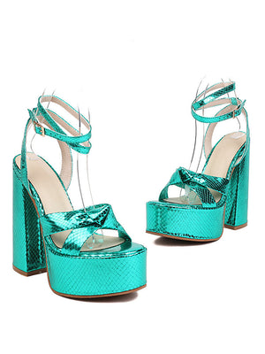 Metallic Platform High Heels