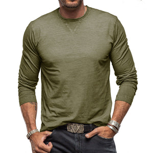 Men's cotton long sleeve T-shirt