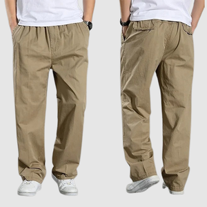 Men's Cargo Pants Cargo Trousers Trousers Elastic Waist Straight Leg Plain Outdoor Sports