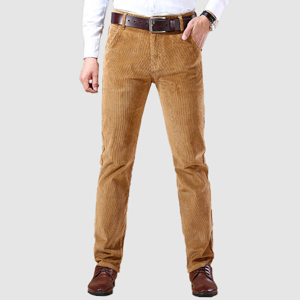 Men's Casual Corduroy Elastic Long Pants