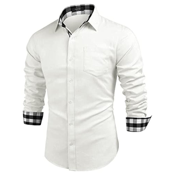 Summer Gentleman Paneled Casual Buttons  Pocket Shirt