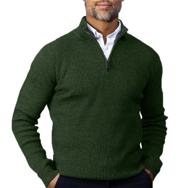 Men's Zipper Sweater Cashmere Business Casual