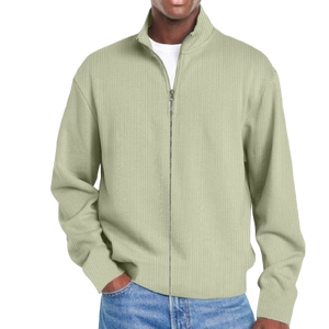 Men's Basic Versatile Zipper Sweatshirt