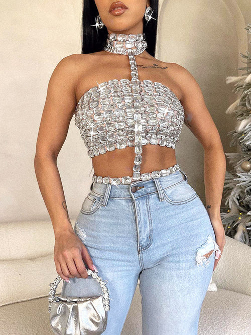 Glamorous Rhinestone Top