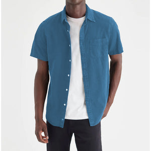 Men's Denim Short Sleeve Shirt