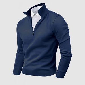 Gentleman's Business Three-Quarter Zip Sweater